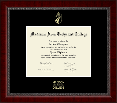 Madison Area Technical College diploma frame - Gold Embossed Diploma Frame in Sutton