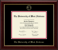 University of West Alabama Gold Embossed Diploma Frame in Gallery