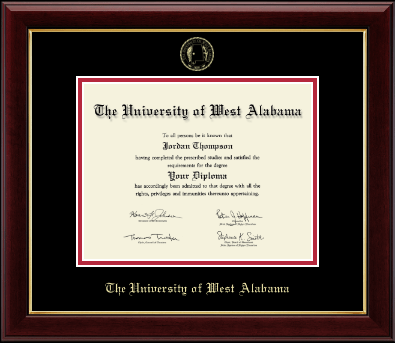 University of West Alabama diploma frame - Gold Embossed Diploma Frame in Gallery