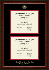 State University of New York Cortland Double Diploma Frame in Murano