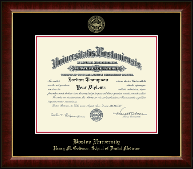 Boston University diploma frame - Gold Embossed Diploma Frame in Murano