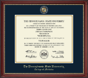 Pennsylvania State University Masterpiece Medallion Diploma Frame in Kensington Gold