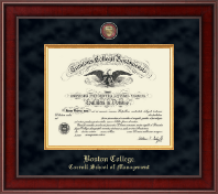 Boston College Presidential Masterpiece Diploma Frame in Jefferson