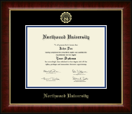 Northwood University in Michigan diploma frame - Gold Embossed Diploma Frame in Murano