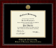 Oakland University diploma frame - Gold Engraved Medallion Diploma Frame in Sutton