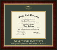 Wright State University diploma frame - Gold Embossed Diploma Frame in Murano