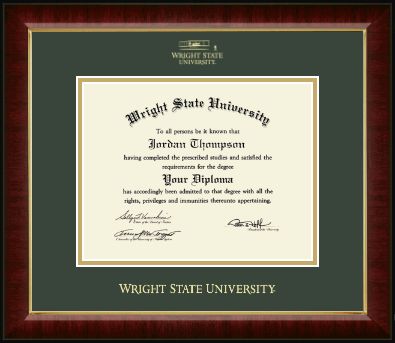 Wright State University diploma frame - Gold Embossed Diploma Frame in Murano