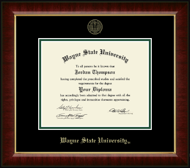 Wayne State University diploma frame - Gold Embossed Diploma Frame in Murano