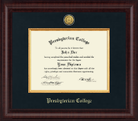 Presbyterian College diploma frame - Presidential Gold Engraved Diploma Frame in Premier