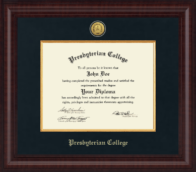 Presbyterian College diploma frame - Presidential Gold Engraved Diploma Frame in Premier