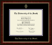 The University of the South Gold Embossed Diploma Frame in Murano