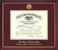Fordham University diploma frame - Gold Engraved Medallion Diploma Frame in Kensington Gold