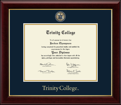 Trinity College diploma frame - Masterpiece Medallion Diploma Frame in Gallery