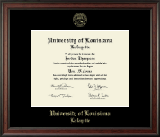 University of Louisiana Lafayette diploma frame - Gold Embossed Diploma Frame in Studio