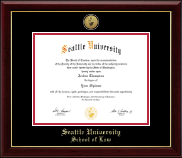 Seattle University diploma frame - Gold Engraved Medallion Diploma Frame in Gallery