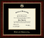 Oakland University Masterpiece Medallion Diploma Frame in Murano