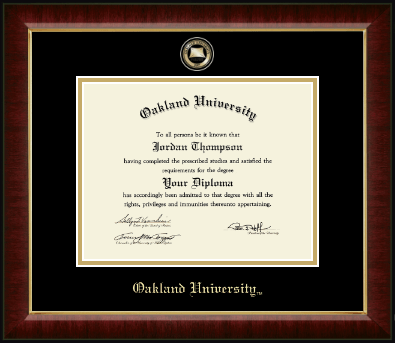 Oakland University diploma frame - Masterpiece Medallion Diploma Frame in Murano