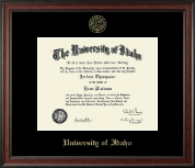 University of Idaho diploma frame - Gold Embossed Diploma Frame in Studio