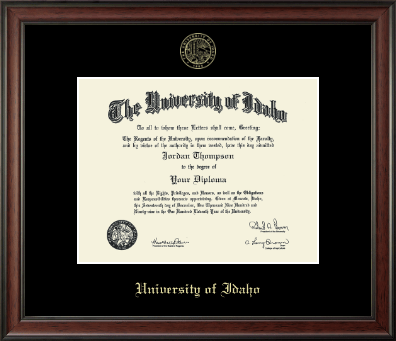 University of Idaho diploma frame - Gold Embossed Diploma Frame in Studio