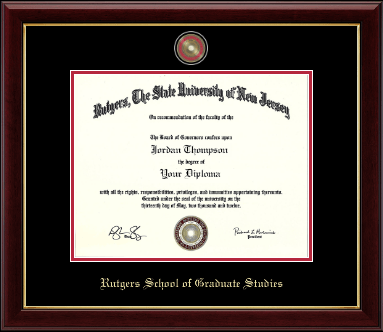 Rutgers University diploma frame - Masterpiece Medallion Diploma Frame in Gallery