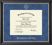Presbyterian College Gold Embossed Diploma Frame in Noir
