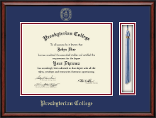 Presbyterian College diploma frame - Tassel & Cord Diploma Frame in Southport
