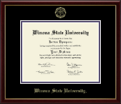 Winona State University Gold Embossed Diploma Frame in Galleria