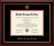 Middle Georgia College diploma frame - Gold Embossed Diploma Frame in Gallery