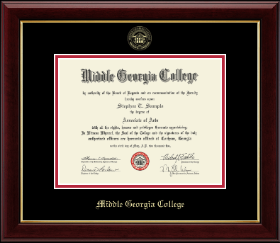 Middle Georgia College diploma frame - Gold Embossed Diploma Frame in Gallery