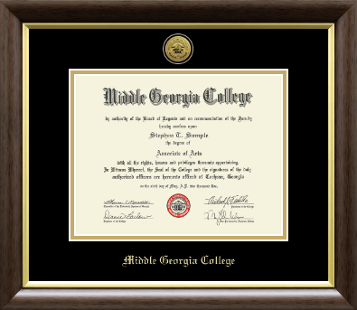 Middle Georgia College diploma frame - Gold Engraved Medallion Diploma Frame in Hampshire