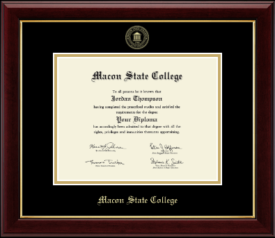 Macon State College diploma frame - Gold Embossed Diploma Frame in Gallery