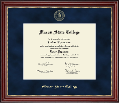 Macon State College diploma frame - Gold Embossed Diploma Frame in Kensington Gold