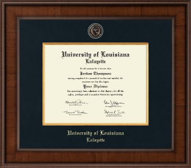 University of Louisiana Lafayette diploma frame - Presidential Masterpiece Diploma Frame in Madison