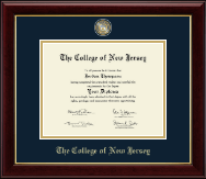 The College of New Jersey Masterpiece Medallion Diploma Frame in Gallery