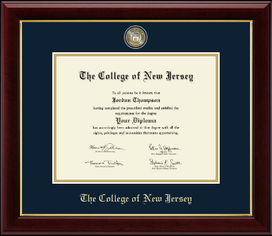The College of New Jersey diploma frame - Masterpiece Medallion Diploma Frame in Gallery