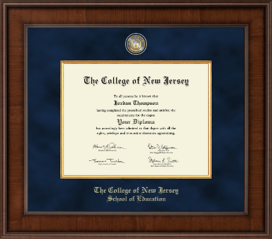 The College of New Jersey diploma frame - Presidential Masterpiece Diploma Frame in Madison