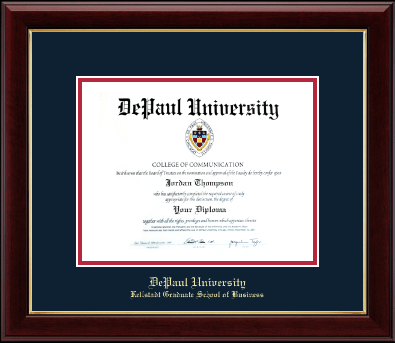 DePaul University diploma frame - Gold Embossed Diploma Frame in Gallery