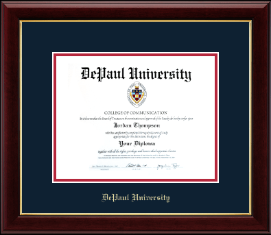 DePaul University diploma frame - Gold Embossed Diploma Frame in Gallery