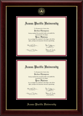Azusa Pacific University diploma frame - Double Document Diploma Frame in Gallery