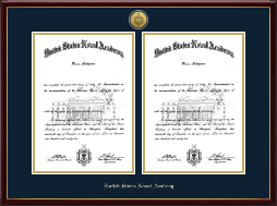 Gold Engraved Double Diploma Frame