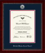 United States Coast Guard certificate frame - Silver Engraved Medallion Certificate Frame in Sutton