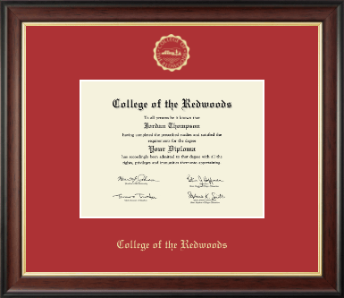 College of the Redwoods diploma frame - Gold Embossed Diploma Frame in Studio Gold