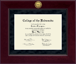 College of the Redwoods Millennium Gold Engraved Diploma Frame in Cordova