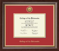 College of the Redwoods Gold Engraved Medallion Diploma Frame in Hampshire
