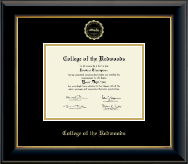 College of the Redwoods diploma frame - Gold Embossed Diploma Frame in Onyx Gold