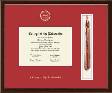 College of the Redwoods diploma frame - Tassel & Cord Diploma Frame in Delta