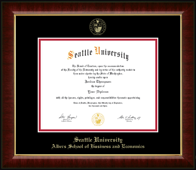 Seattle University diploma frame - Gold Embossed Diploma Frame in Murano