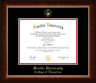 Seattle University diploma frame - Gold Embossed Diploma Frame in Murano
