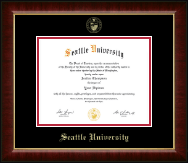 Seattle University Gold Embossed Diploma Frame in Murano