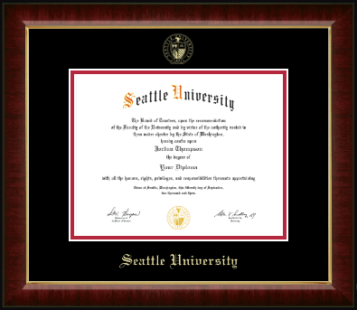 Seattle University diploma frame - Gold Embossed Diploma Frame in Murano